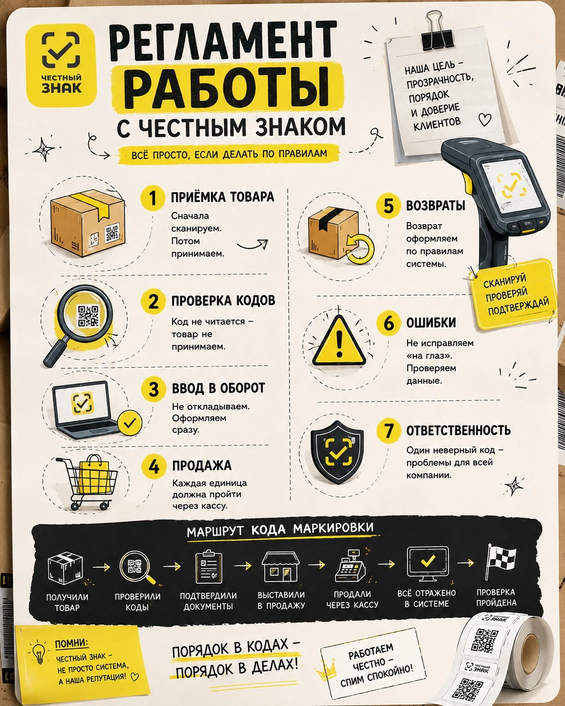 Регламент работы с системой Честный знак